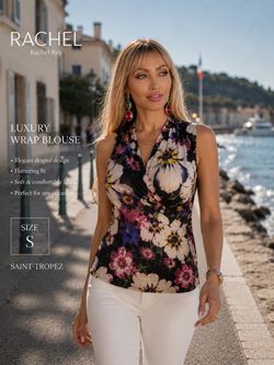 Sleeveless floral wrap top by RACHEL Rachel Roy