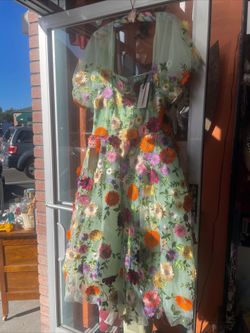 New xxl princess fantasy floral dress embroidered flowers new with tags