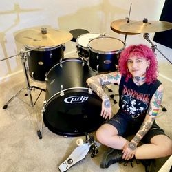 PDP Centerstage complete Drum Set 22 12 16 14 Sabian Cymbals Stands  throne  $360 Cash 2401 N. Euclid Ave. Upland 91784