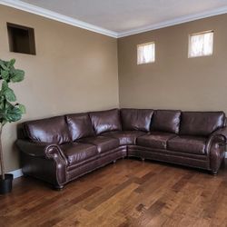 Leather Sofa and Loveseat