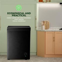 Mini Upright Freezer Black, 3.5 cu. ft. Manual Defrost with Adjustable 7 Thermostat & Removable NEW 
