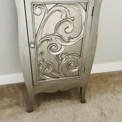 Antique Mirror And Cabinet