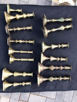 6 Sets Brass Candlesticks $100 For All