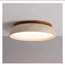Pair Of Travertine Lights