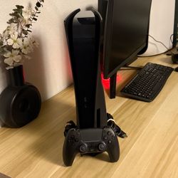 Ps5 Disc 1TB Midnight Black Console with Controller and Cables