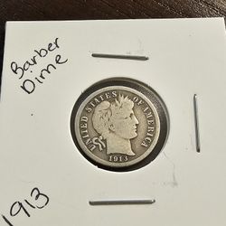 1913 Barber Dime