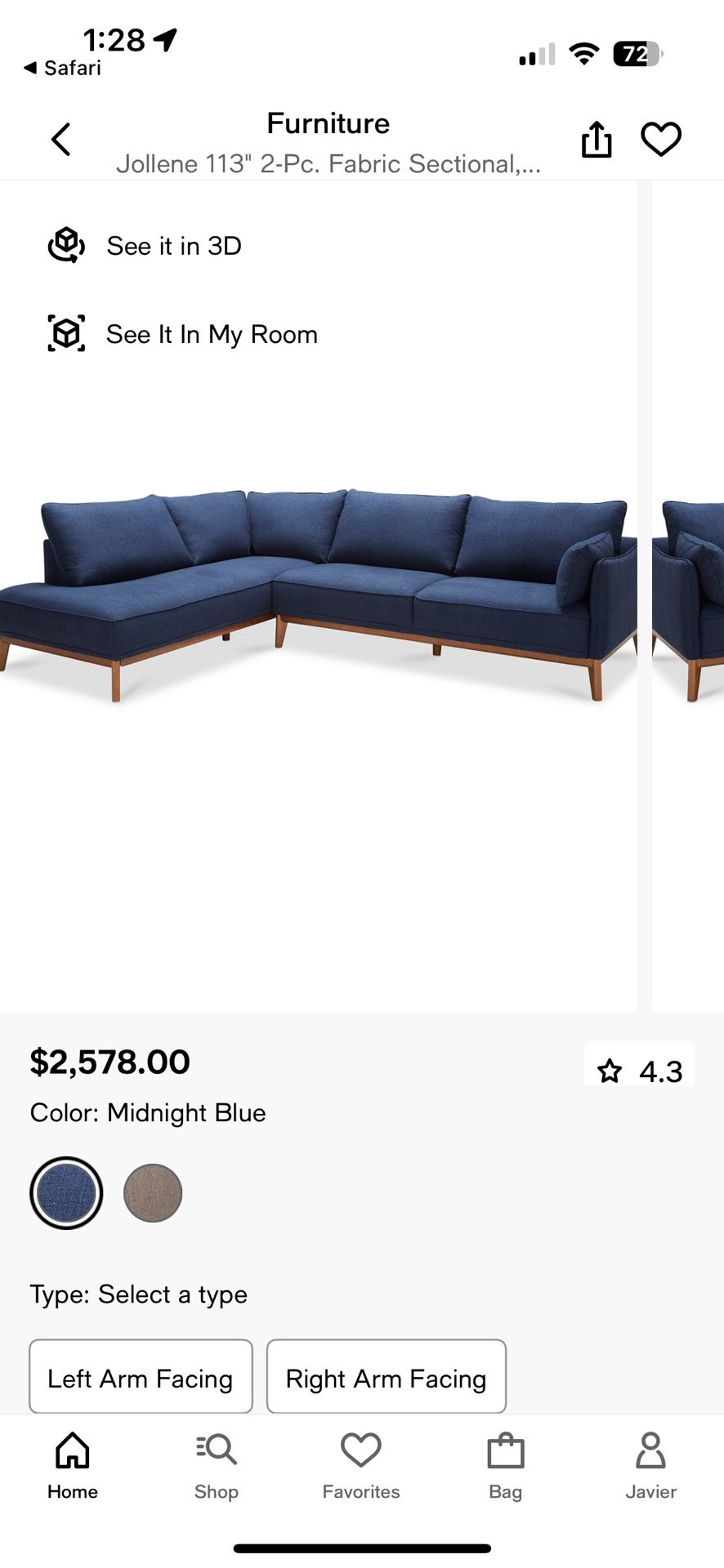 Jollene Sectional Sofa With Ottoman/drink Trays