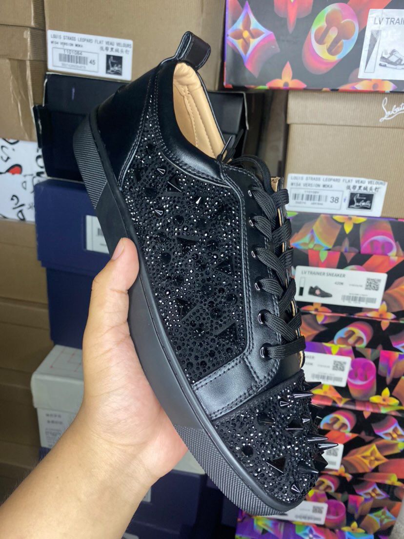 lv flat shoes black