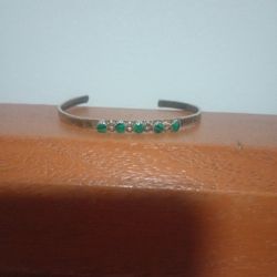 A Childs Vintage Navajo Silver Cuff Bracelet 