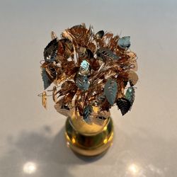 Old School Brass Tree Pot Music Box  