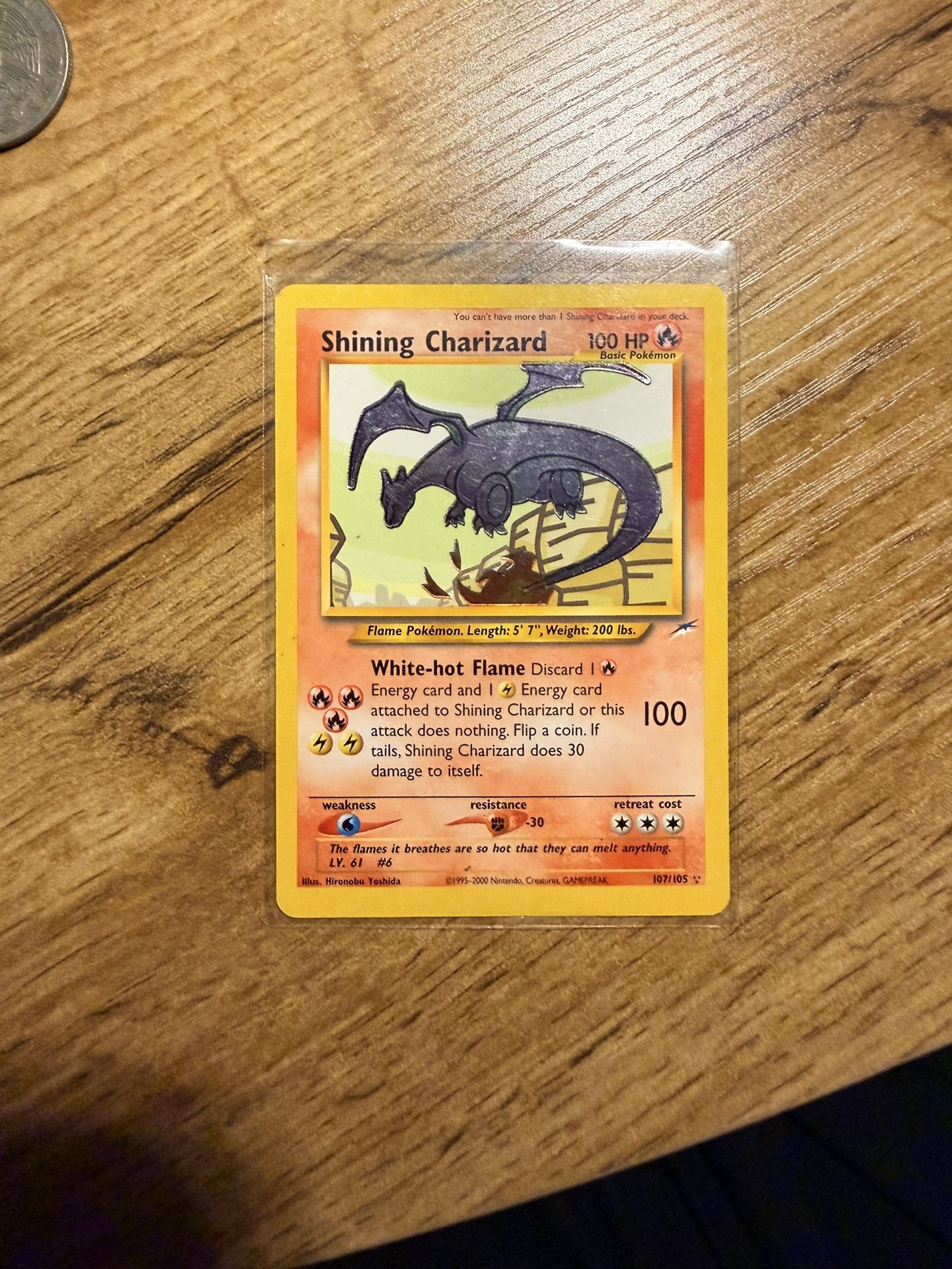 🔥 Pokémon TCG Shining Charizard Holo 1st Edition Neo Destiny 107/105 Rare Vintage 2000