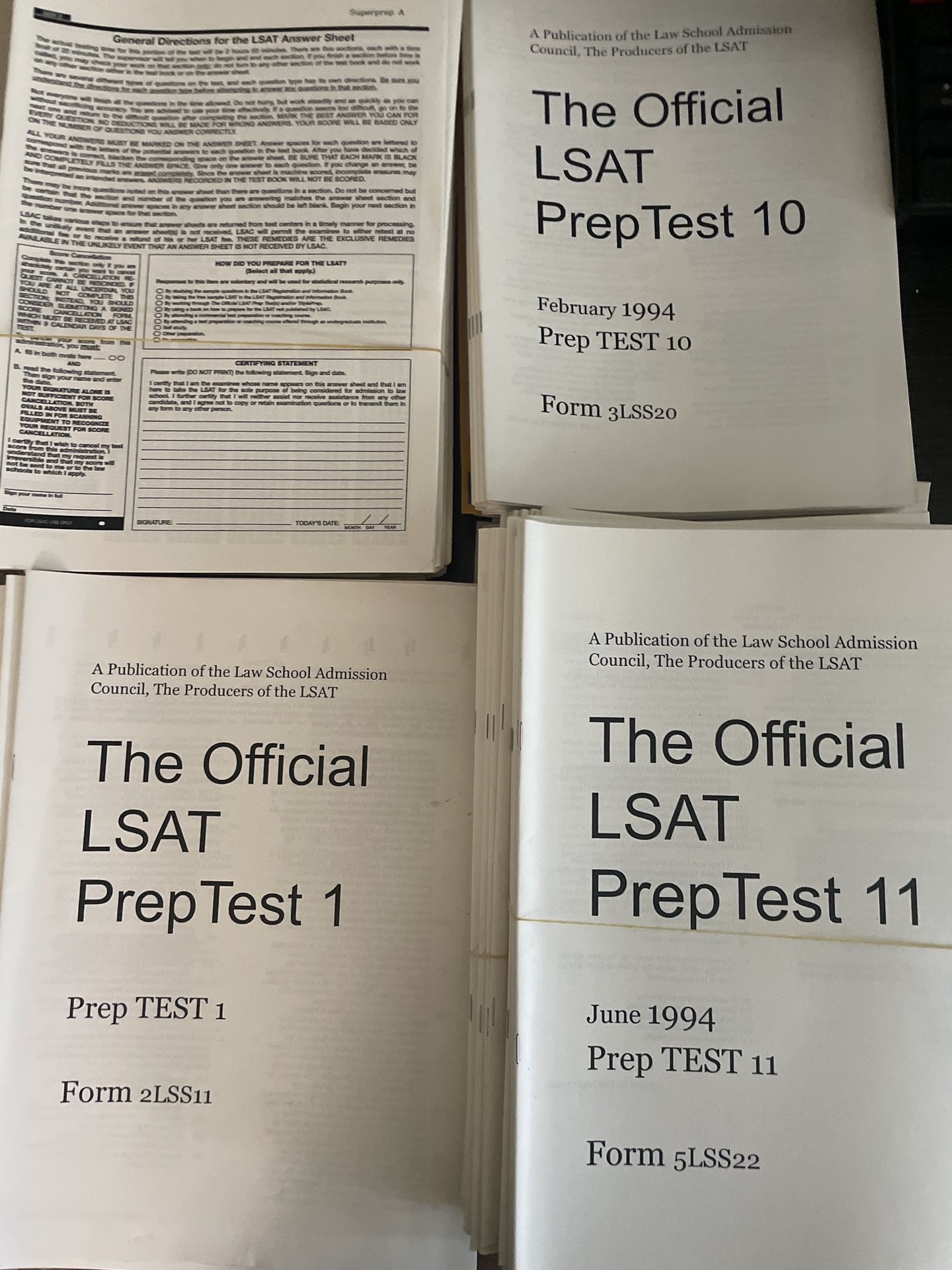 Official LSAT PrepTests (1994–2019) – Rare Complete Collection