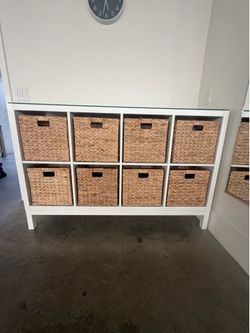 8 Cube Cubby with Glass Top