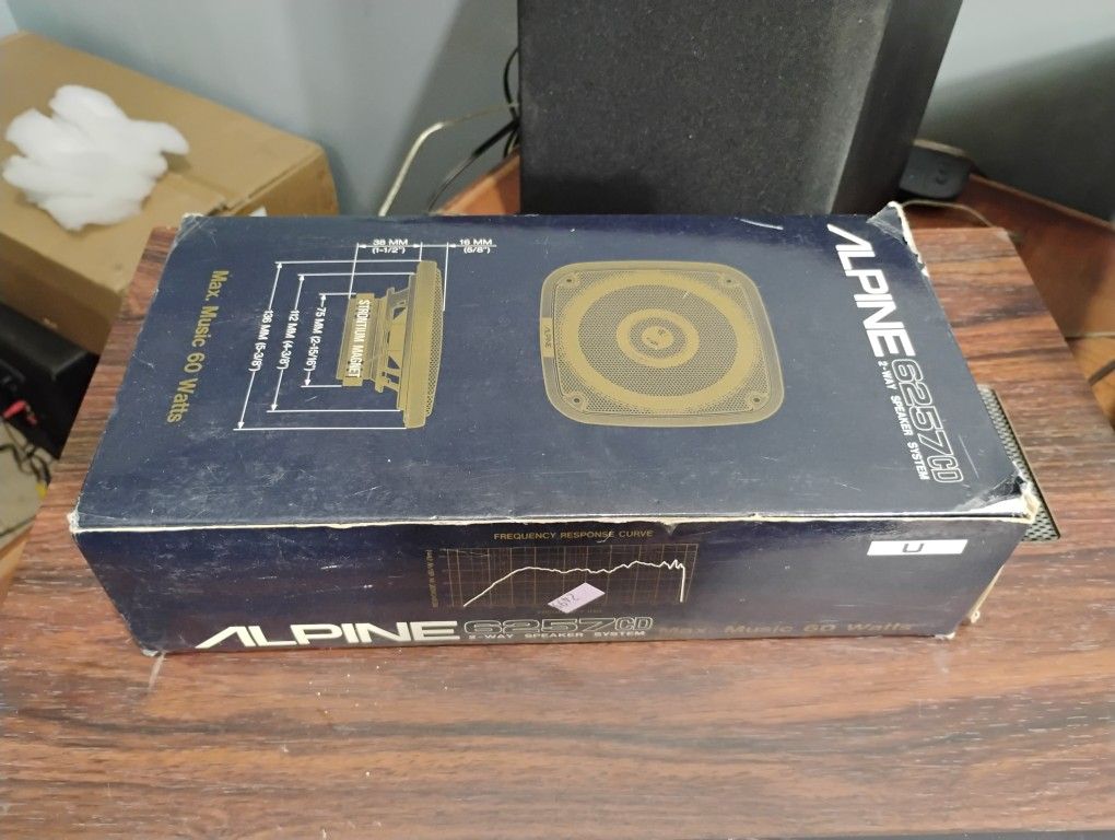 New Vintage Alpine 5.25 Speakers In Original Box
