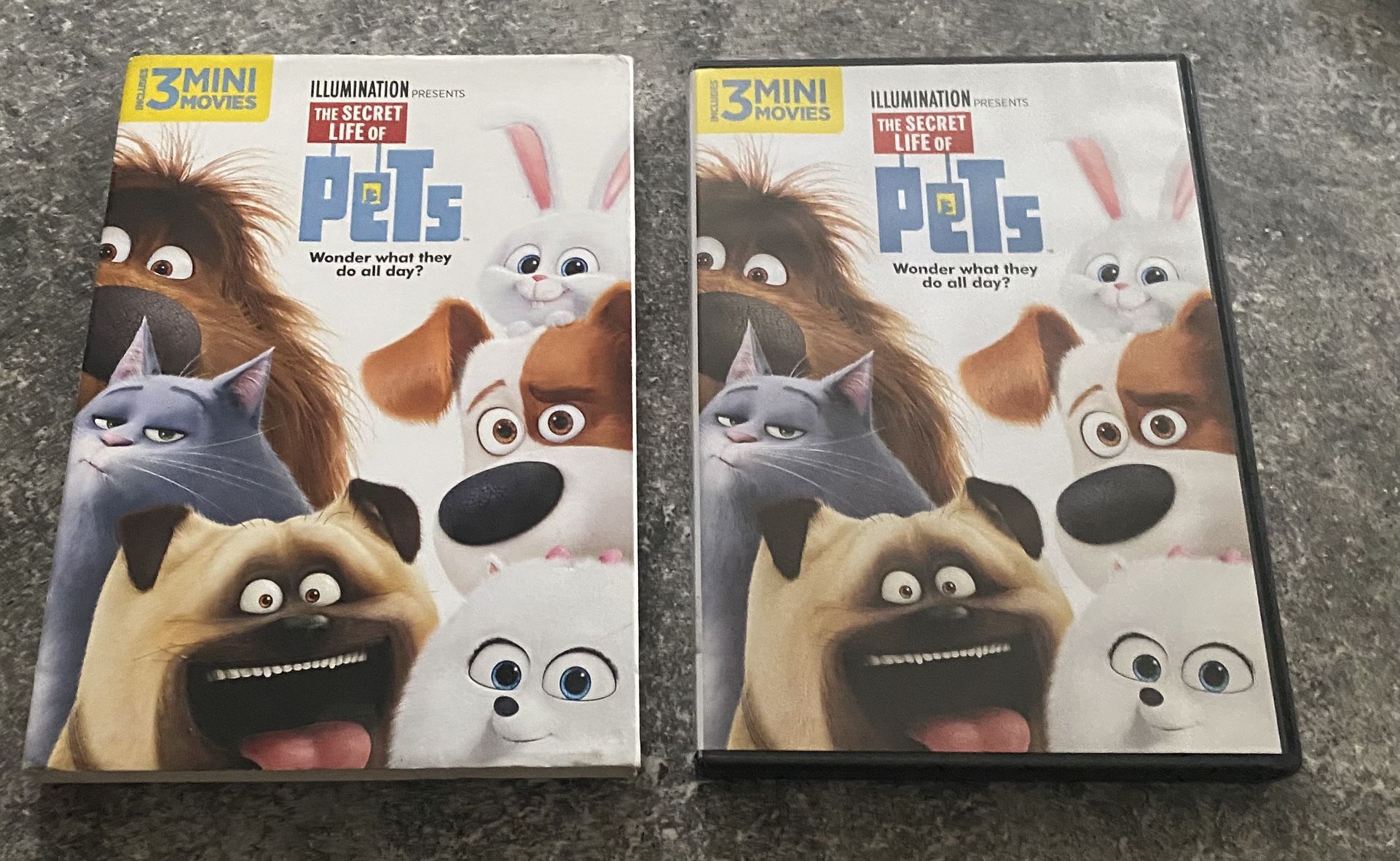 The Secret Life of Pets DVD , 3 mini movies included !!