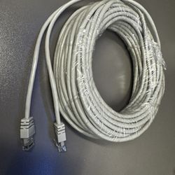60 Foot 18.3 meters Cat6 Ethernet cable with standard RJ45 connectors on both ends. It appears to be a hig