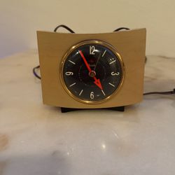 Westclox Pittsfield Luminous Blond Wood Alarm Clock 1950's MCM Untested, Rare!