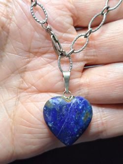 Lapis Stone heart bracelet