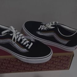 Vans  Pride Old Skool Trainers / Black Rainbow /  Size 9.5 Mens New