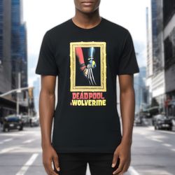 Marvel Studios Men’s Black Deadpool and Wolverine Graphic T-Shirt Sz L