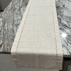 Table Runner With Hem stitch Border 