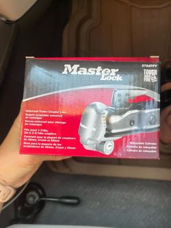 master lock black Universal Size Trailer Hitch, Lock, Trailer coupler lock