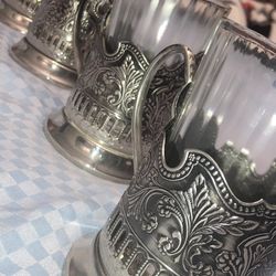 Vintage Russian Tea Glass and Holder