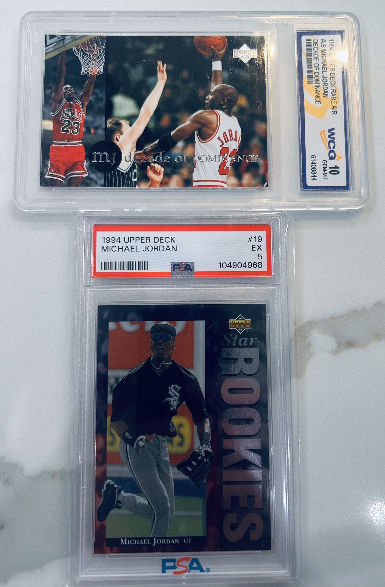 1994 Upper Deck - Michael Jordan #19 RC PSA 5 & Decade Of Dominance WCG 10 🔥