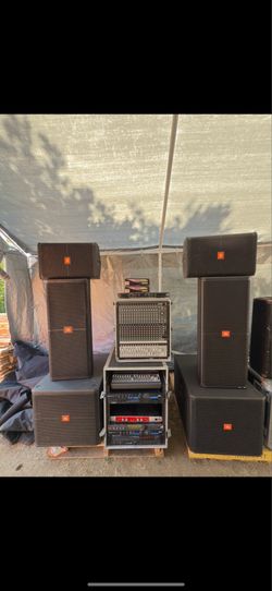Professional PA / Live Sound System Package — JBL SRX Series + Rack Gear