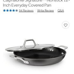 Calphalon Signature 12" everyday Pan And Cover