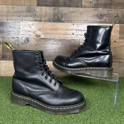 Dr. Martens 1460 Air Wair Combat Black Leather Boots - Size 7 Women’s