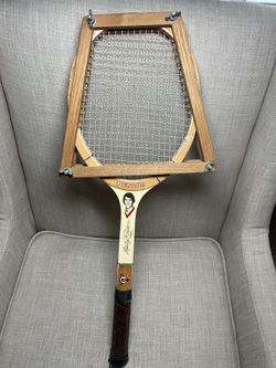 Dunlop "Marty Riessen" Autograph Vintage Wood Tennis Racquet