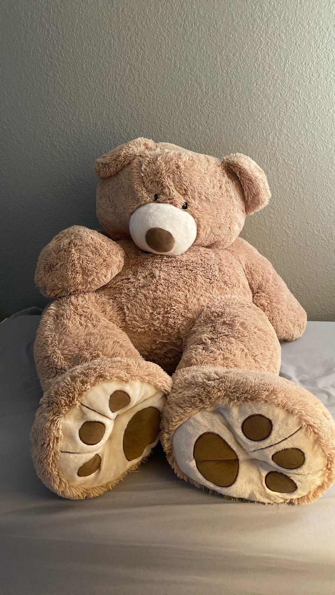 Teddy Bear Tan Beige ~58" Jumbo Large Giant Stuffed Plush HugFun