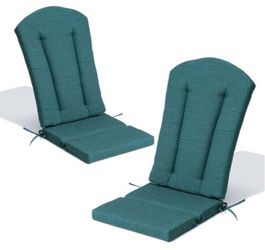 21.65 in. x 49.61 in. 2-Piece Replacement Outdoor Adirondack Chairs Cushion in Malachite