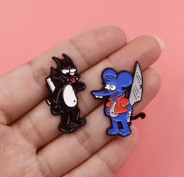 Itchy And Scratchy Pair Pin 