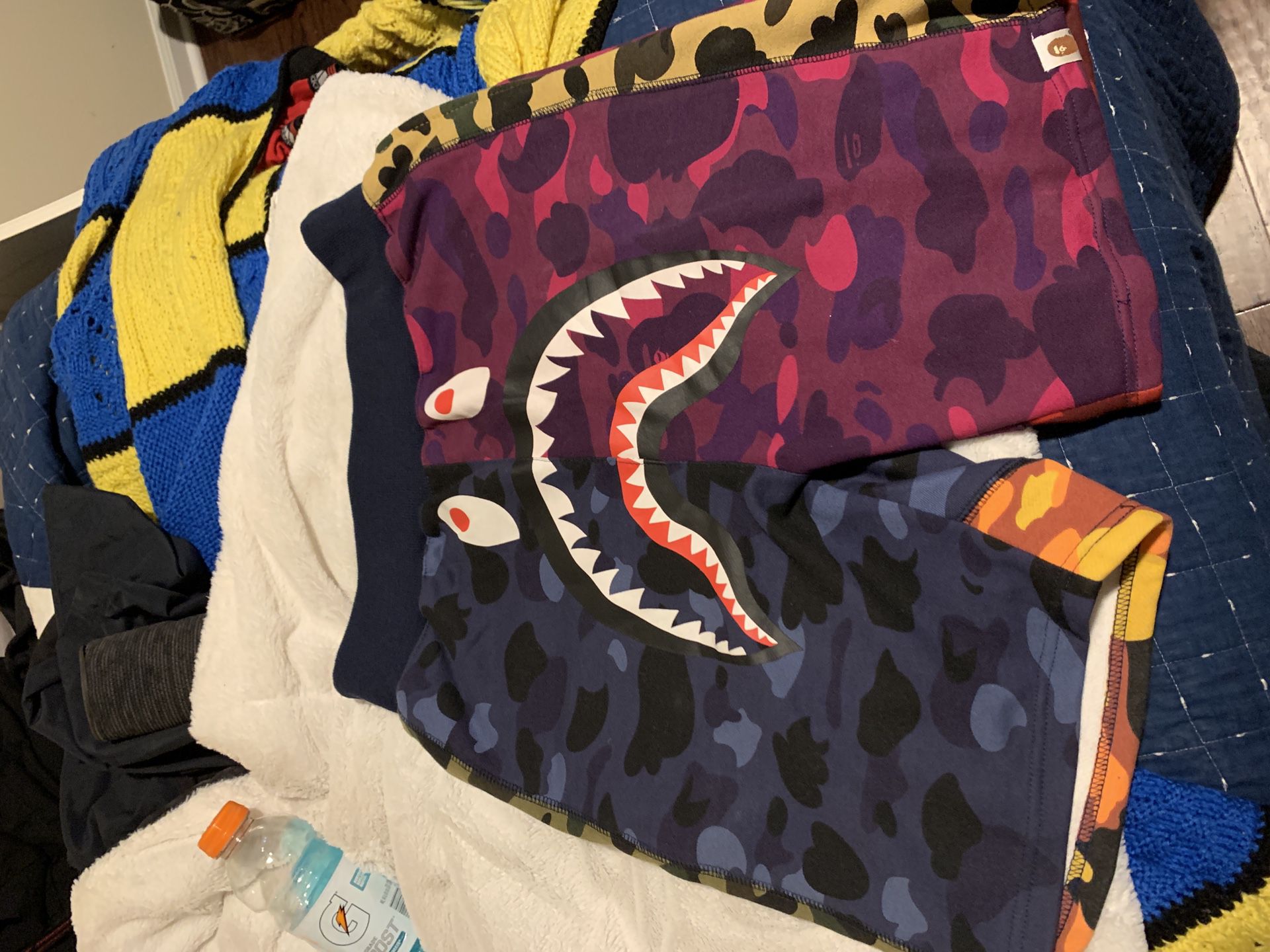 2018 Bape release multi color camo sweat shorts