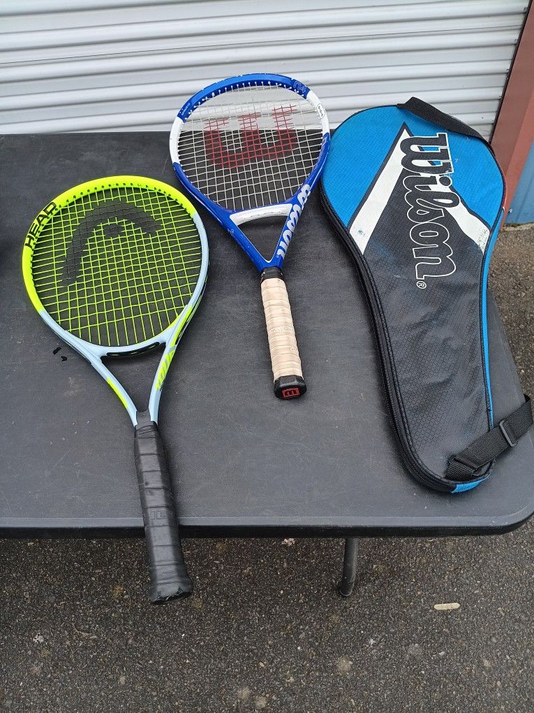 2 Tennis Racquets - 1 Wilson NCode N4, 1 Head Nano Pro Tour