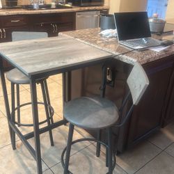 Bar Table With Two Stools. 