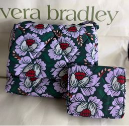 Vera Bradley Quilted Bag and Wallet Set