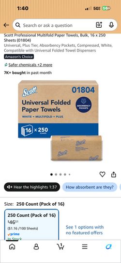 Scott paper towels