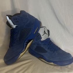 *AIR JORDAN* Jordan 5 Retro Blue Suede Men’s Size 9/ Women’s 11