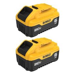 $150 DeWalt Lithium Ion 20 Volt Batteries 6 aH  (2 Pack) New !! Must Go Today!!