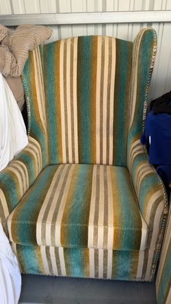 Vintage wingback armchairs