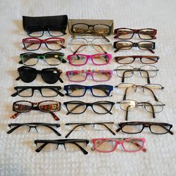 Lot Of 23 Women's +2.75 Fashion Casual Reading Glasses Various Colors