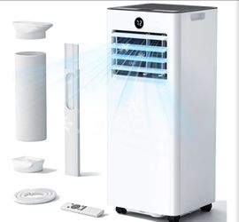 Quiet Portable Air Conditioner 8,000 BTU, Cools Rooms up to 350 Sq. Ft, Dehumidifier & Fan