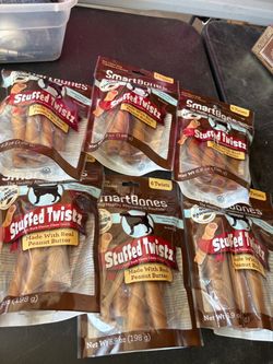 6 new bags of smart bones stuffed twistz