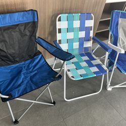Lot of Three Beach Chairs  