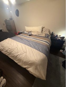 King Mattress + Bed Frame + Mattress Cover