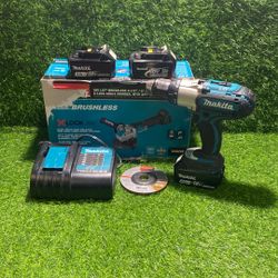 Makita Drill, New Grinder, Grinding Wheel And Charger 