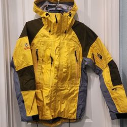 New!! Vintage North Face Gore-Tex Jacket XCR Summit Series Mens Small Gray yellow Y2K